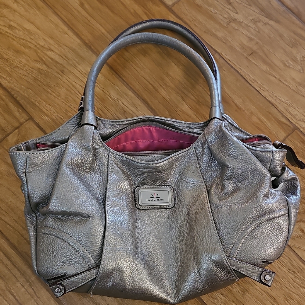 Tignanello Metallic Silver Shoulder Bag
